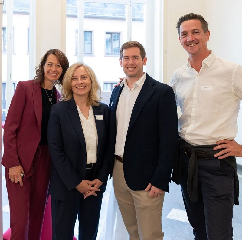 Das Gründerteam von Croowy (v.l.) Leonie Godard, Svenja Büsching, Hermann Wagner und Ulli Kastner 22.5.2026
