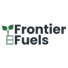 Logo mit grünem Pflanzensymbol über einem stilisierten Behälter und dem Schriftzug 'Frontier Fuels'