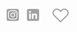 Darstellung der Zeichen für die Sozialen Medien LinkedIn und Instagram, sowie "Gefällt mir"-Funktion