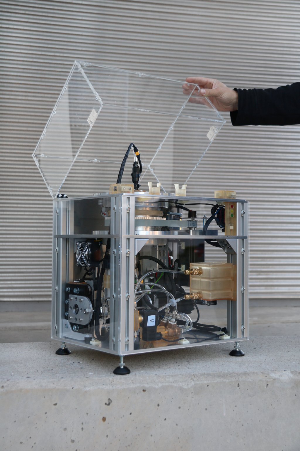 Ein Prototyp des kühlenden Magneten von MagnoTherm Solutions. Bild: MagnoTherm Solutions