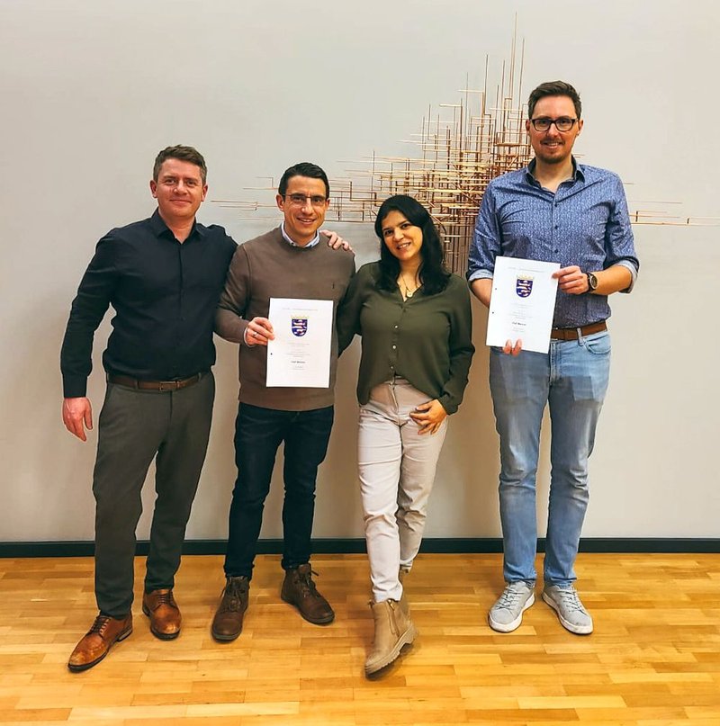 Co-Gründer der Lab.hacks GmbH (v.l.): Marius Wegener, Simon Wegener, Camila Freitas Stahl, Roman Rauer 24.7.2026