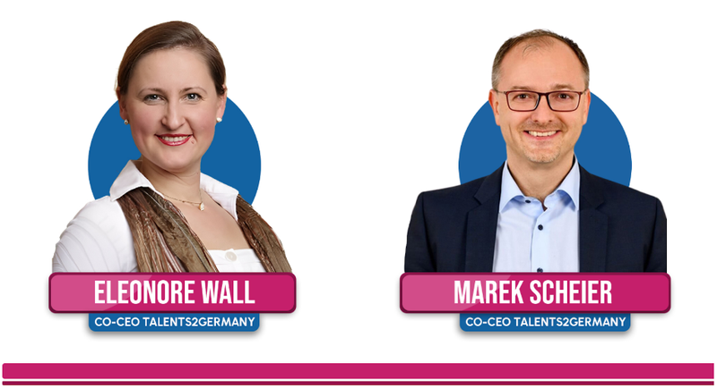 Das Gründerteam von Talents 2Germany, Eleonore Wall und Marek Scheier 17.3.2026