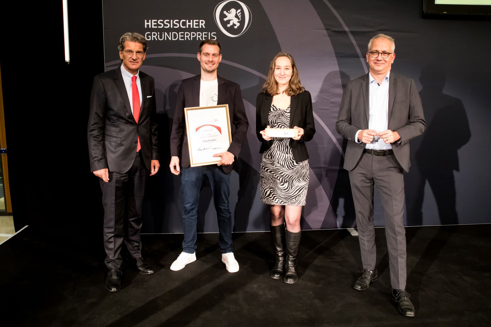 Sieger in der Kategorie "Innovation": PipePredict. Bild: Hessischer Gründerpreis.