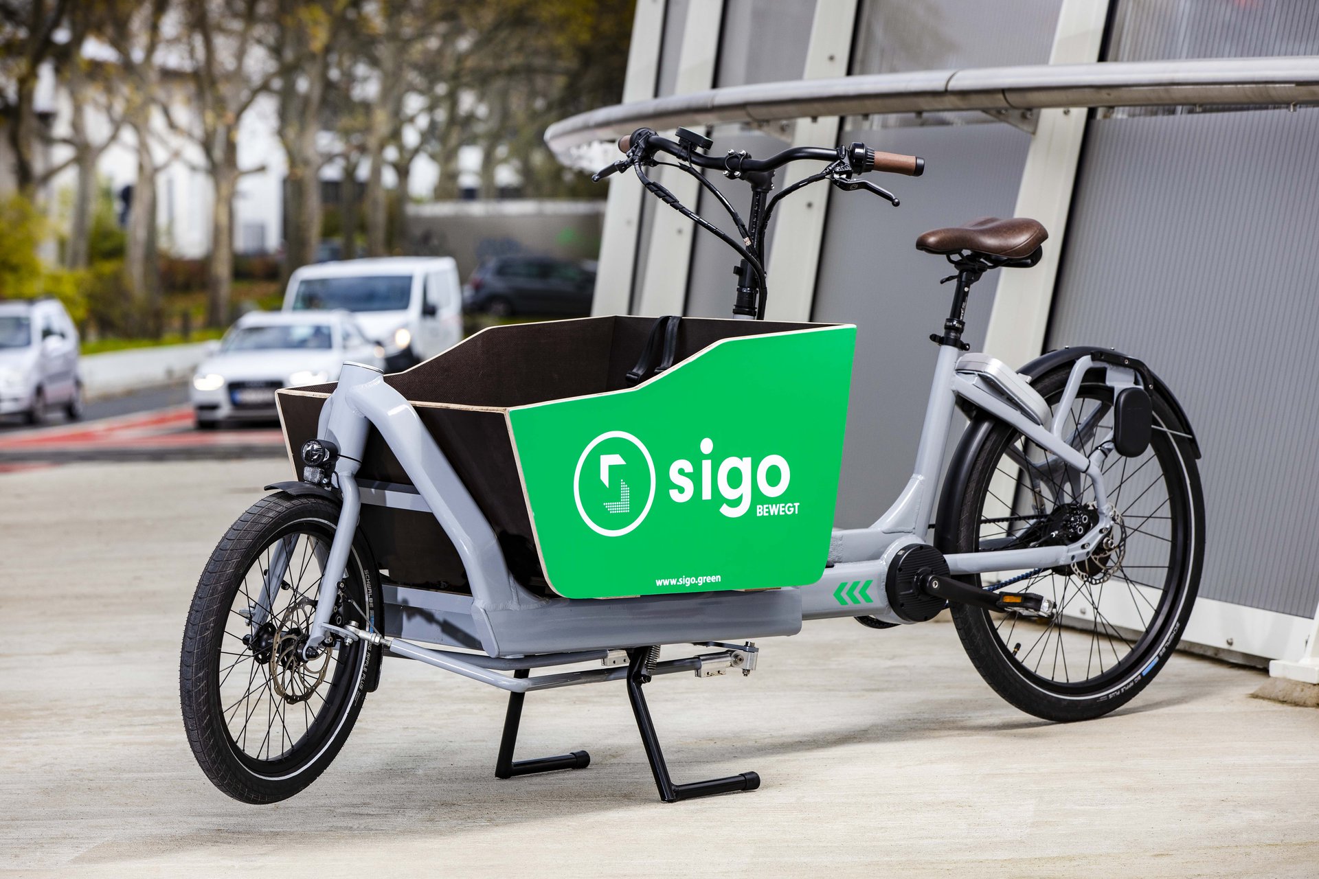 Ein E-Lastenbike von Sigo. Quelle: Sigo GmbH