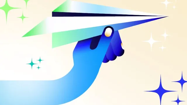 Auszeichnung der Kultur- und Kreativpiloten wurde vergeben. Auf dem Bild ist eine blaue Hand zu sehen, die einen Papierflieger hält.