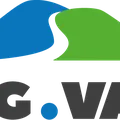 Logo von KINZIG VALLEY mit stilisiertem blauen und grünen Berg und Fluss